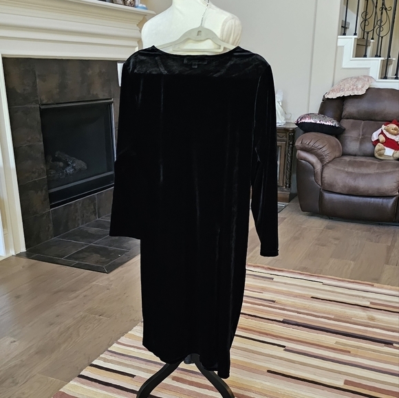 Nwot Eloquii black velvet dress knee length size20 - Picture 5 of 11